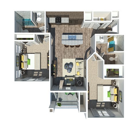 a floor plan of a house with a bedroom and a living room